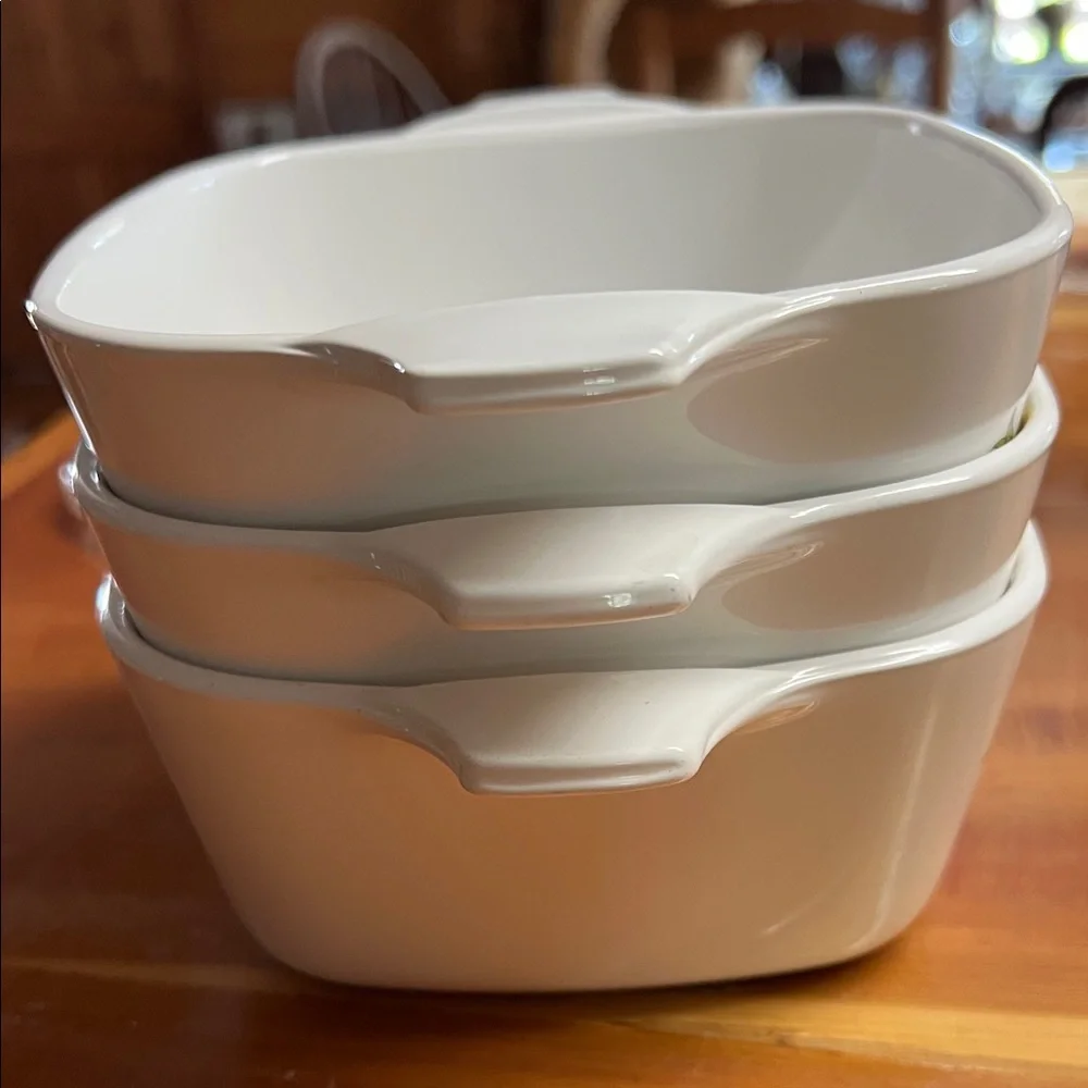 Corning Ware Baking Dish Bowl P-43-B Spice O Life Pattern 2-3/4 Cup Set of 3 lid